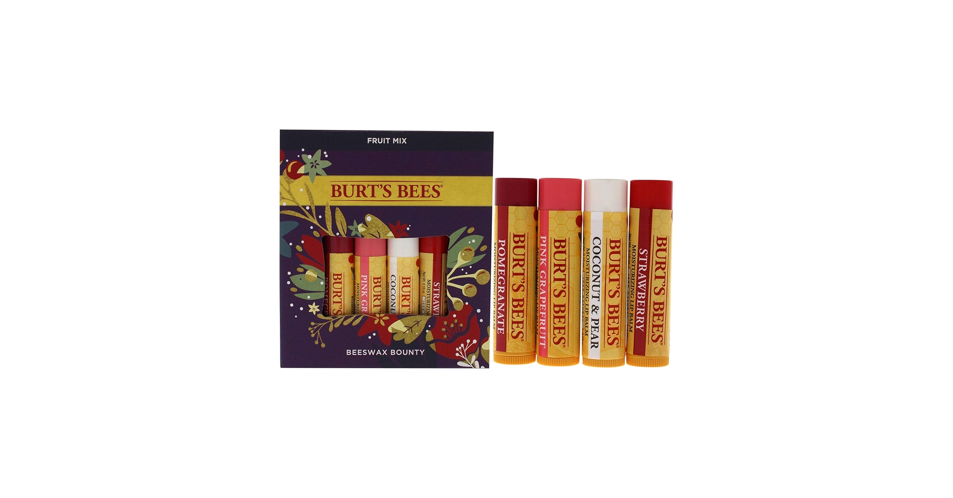 Amazon.com : Burt's Bees Holiday Gift, 4 Lip Balm Stocking Stuffer